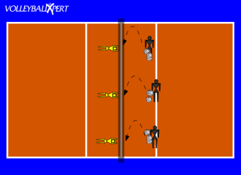 Volleyball Blocking Drill: Net Decision